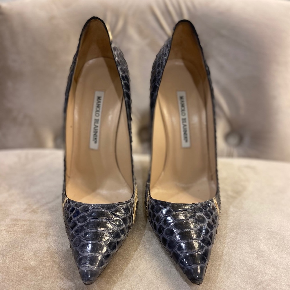 Manolo Blahnik python heels